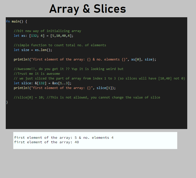 Building block of Rust language